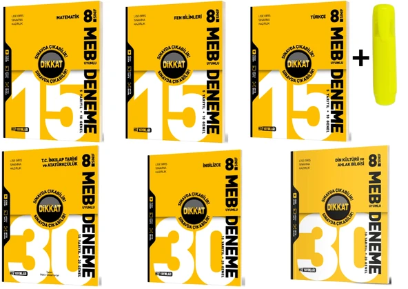 Hız Yayınları Hız 8. Sınıf 15 Li Matematik Fen Türkçe İnkılap İngilizce Din Deneme Yeni ürün görseli 1