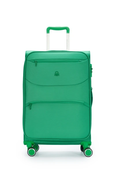 Benetton Orta Boy Kumaş Valiz Yeşil Bnt2400 ürün görseli 1
