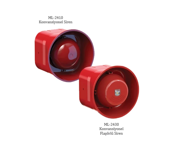 Mavigard ML-2430 Konvansiyonel Flaşörlü Elektronik Siren, Kırmızı 24V DC ürün görseli 1