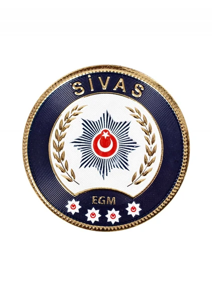 SİVAS Polis Kol Arması 3D Plastik TPU, Yeni Tip, Cırtlı, Standart Ölçü, 1.sınıf Kalite ürün görseli 1
