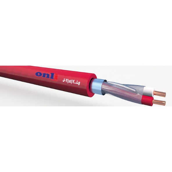 Onli 2x2x0,80mm J-Y(st)Y...Lg CCA 100 metre Yangın Alarm Kablosu ürün görseli 1