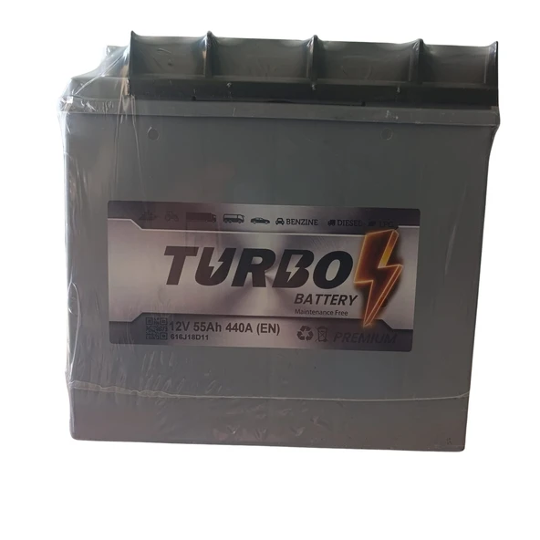 TURBO 55 AH. DİK AKÜ 440A (EN) (PETLAS GARANTİSİ ALTINDA) (ÜRETİM TARİHİ: 2025) ürün görseli 1