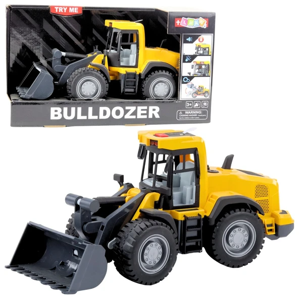 1:12 Sürtmeli Sesli Işıklı Oyuncak Buldozer ürün görseli 1