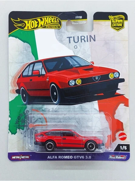 Hot Wheels Premium Alfa Romeo Gtv6 3.0 World Tour 2024 Özel Model Araba-HRV80 ürün görseli 1