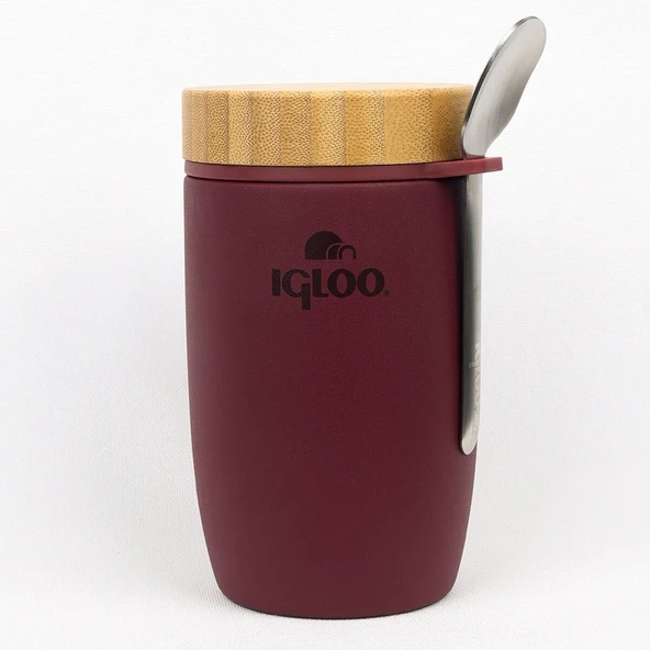 Igloo Bamboo Yemek Termosu 500ml-BORDO ürün görseli 1