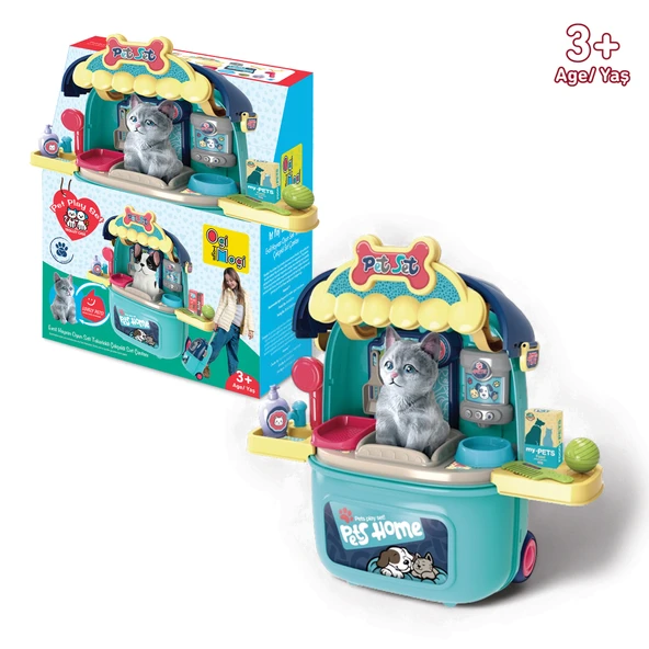 Ogi Mogi Toys Evcil Hayvan Oyun Seti Tekerlekli Çekçekli Sırt Çantası ürün görseli 1