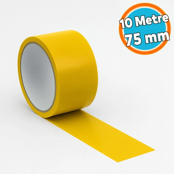 Tamir Bandı Sarı 75 mm x 10 mt Çok Amaçlı Güçlü Yapışkanlı Suya Dayanıklı Onarım Yalıtım Bandı ürün görseli 1