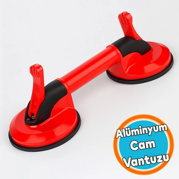 Çiftli Vakumlu Alüminyum Vantuz Tutucu Cam Fayans Mermer Metal Ahşap Taşıma Aparatı Max 100 Kg ürün görseli 1