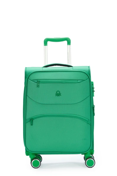 Benetton Kabin Boy Kumaş Valiz Yeşil Bnt2400 ürün görseli 1