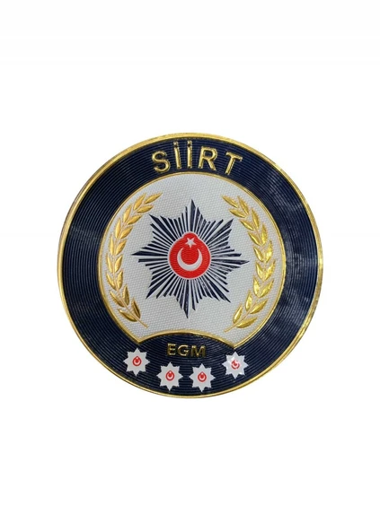 SİİRT Polis Kol Arması 3D Plastik TPU, Yeni Tip, Cırtlı, Standart Ölçü, 1.sınıf Kalite ürün görseli 1