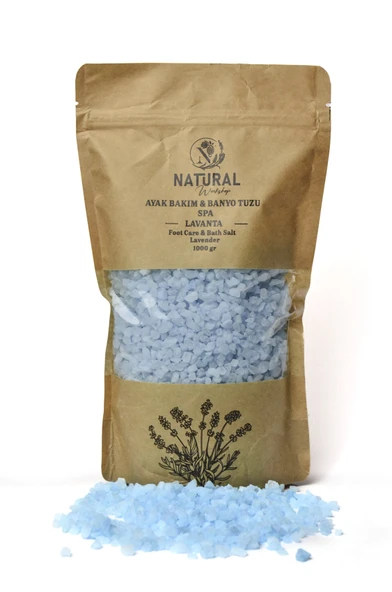 NATURAL AYAK BAKIM VE BANYO TUZU LAVANTA 1000 GR ürün görseli 1