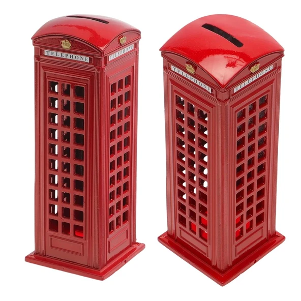 Telefon Kulübesi Metal Kumbara İngiltere Londra 18cm ürün görseli 1