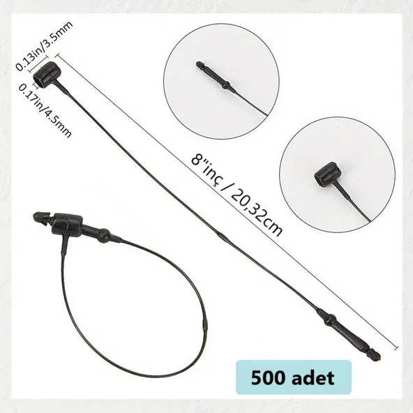 El Geçmeli SİYAH Kılçık 8"inç / 20,32cm (1pk-500 Adet) ürün görseli 1