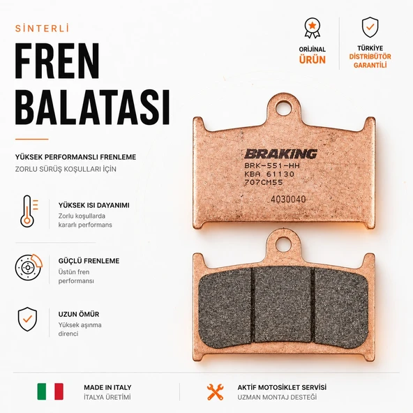 Braking Tiger Explorer Xc 1200 (2012-2015) Sinterli Ön Fren Balatası ürün görseli 1