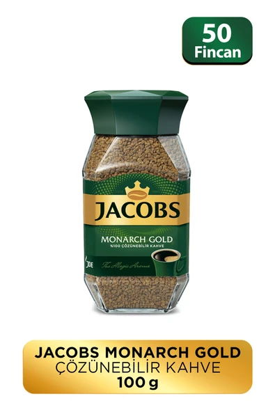 Jacobs Monarch Gold Granül Kahve Cam Kavanoz 100 gr ürün görseli 1
