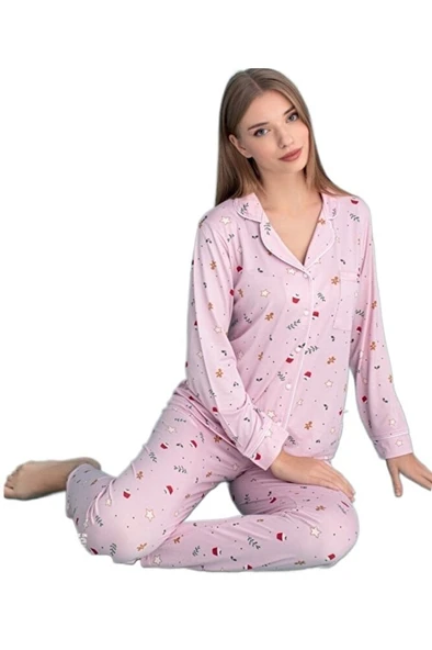 Auroray Notte Kadın Pijama Takımı Yumuşak ve Rahat Ev Giyim S/2XL ürün görseli 1