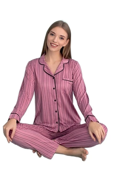 Aurora Bella Kadın Pijama Takımı Yumuşak Soft Kumaş Tam Kalıp S/2XL ürün görseli 1
