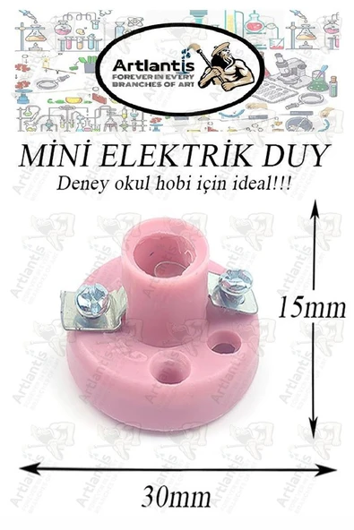 Mini Duy 1 Adet Deney Duyu Proje İçin Küçük Ampul Yuvası Minyonet Duy Okul Sınıf Elektrik Devre Deney Duyusu ürün görseli 1