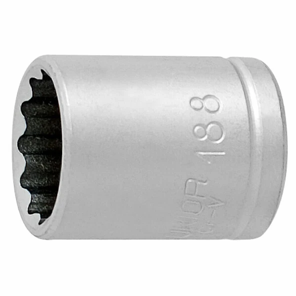 UNIOR UN616866 1/4 12 Köşe Lokma 11 mm 188/2 12P ürün görseli 1