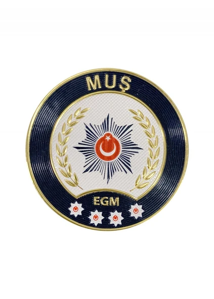 MUŞ Polis Kol Arması 3D Plastik TPU, Yeni Tip, Cırtlı, Standart Ölçü, 1.sınıf Kalite ürün görseli 1