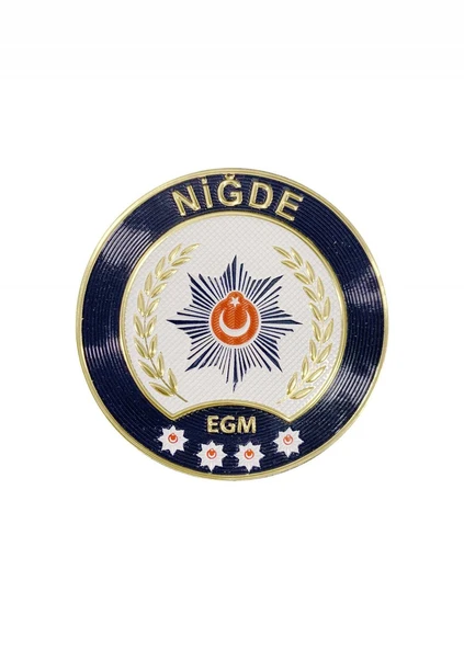 NİĞDE Polis Kol Arması 3D Plastik TPU, Yeni Tip, Cırtlı, Standart Ölçü, 1.sınıf Kalite ürün görseli 1