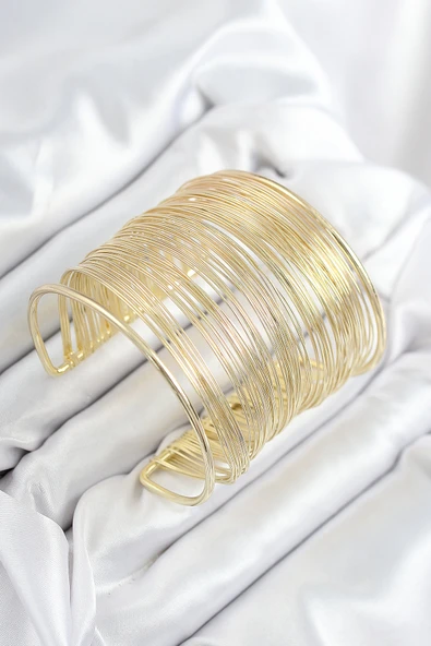 Pirinç Tel Sarma Model Gold Renk Kadın Bileklilk TJ-BB7895 ürün görseli 1