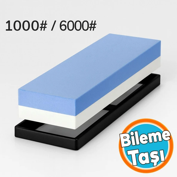 Çift Taraflı El Taşlama Profesyonel Bıçak El Aletleri Makas Şef Biley Bileme Taşı 1000/6000 Grit Kum ürün görseli 1