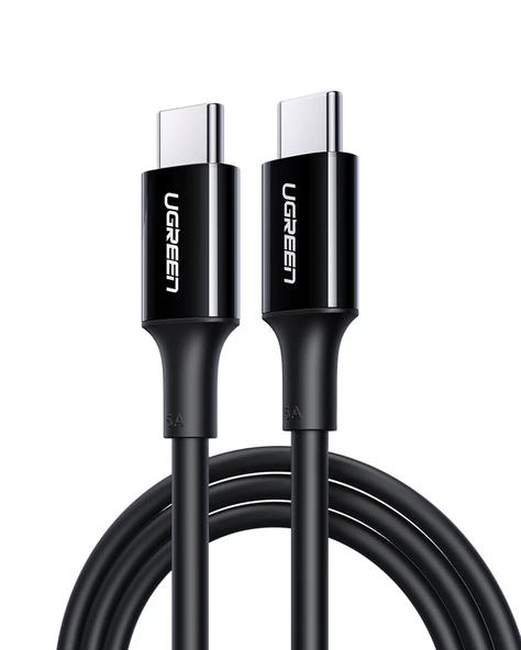 UGREEN USB-C 100W 5A QC PD Hızlı Şarj Kablosu, 2 Metre, Siyah, 80372 ürün görseli 1
