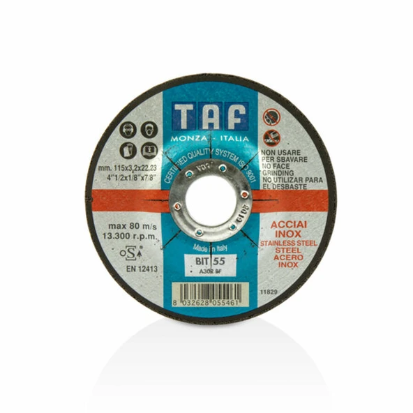 TAF T-BIT55-B A30R Kesme Diski Depr.Bıt55-B A30R 115X3,2 mm ürün görseli 1