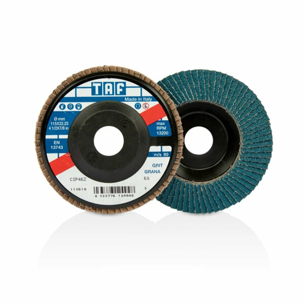 TAF T-CIP46Z-60 Flapdisk Zir-Oks Cıp46Z-60 K.115X22 mm ürün görseli 1