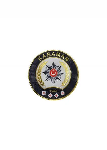 KARAMAN Polis Kol Arması 3D Plastik TPU, Yeni Tip, Cırtlı, Standart Ölçü, 1.sınıf Kalite ürün görseli 1