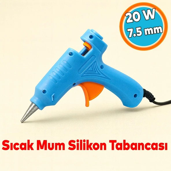 Sıcak İnce Mum Silikon Tabancası  7.5 mm 20W 190°C Hızlı Isınan Güçlü Yapıştırıcı Tabanca Ergonomik ürün görseli 1