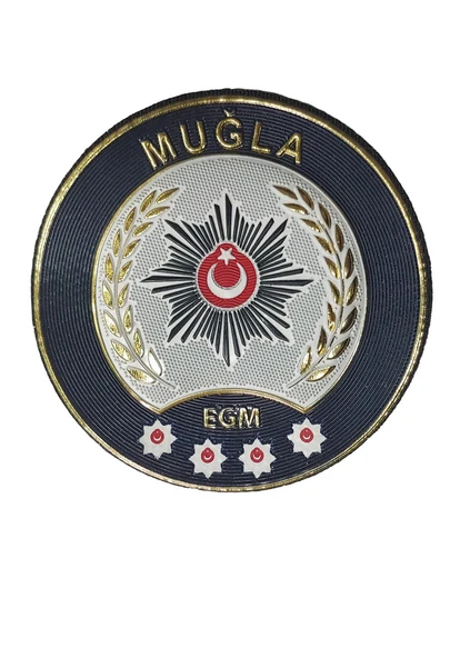 MUĞLA Polis Kol Arması 3D Plastik TPU, Yeni Tip, Cırtlı, Standart Ölçü, 1.sınıf Kalite ürün görseli 1