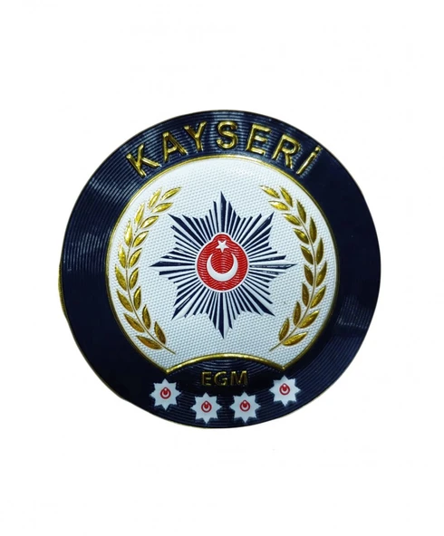 KAYSERİ Polis Kol Arması 3D Plastik TPU, Yeni Tip, Cırtlı, Standart Ölçü, 1.sınıf Kalite ürün görseli 1
