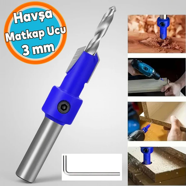 Ahşap Açma Havşa Matkap Ucu 3 mm Havşalı ürün görseli 1