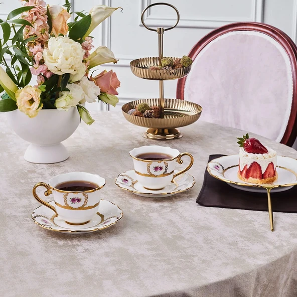 Karaca Royal Bone Elizabeth 2 Kişilik Çay Fincanı ürün görseli 1