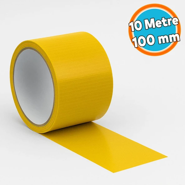 Tamir Bandı Sarı 100 mm x 10 mt Çok Amaçlı Güçlü Yapışkanlı Suya Dayanıklı Onarım Yalıtım Bandı ürün görseli 1