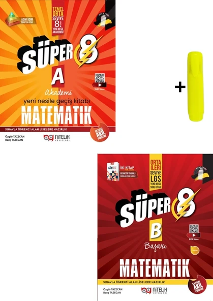 Nitelik Yayınları 8. Sınıf Matematik (A) (B) Beceri Temelli Soru Kitabı Seti Yeni ürün görseli 1