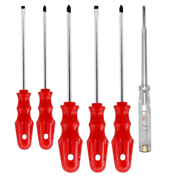 Tornavida Seti (6'Li SET) Düz Yıldız Uçlu Kontrol Kalemi ürün görseli 1