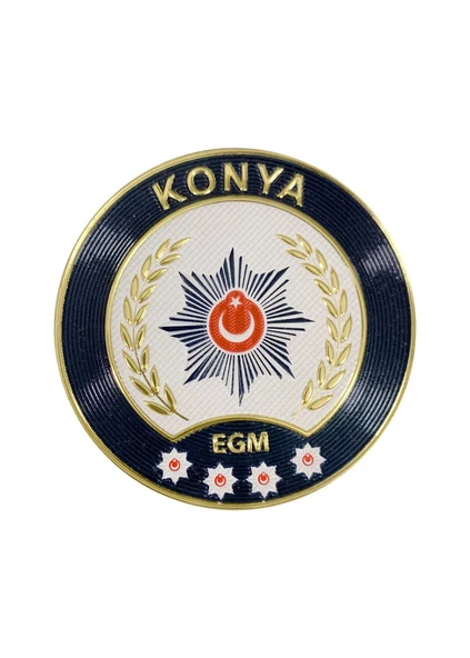 KONYA Polis Kol Arması 3D Plastik TPU, Yeni Tip, Cırtlı, Standart Ölçü, 1.sınıf Kalite ürün görseli 1