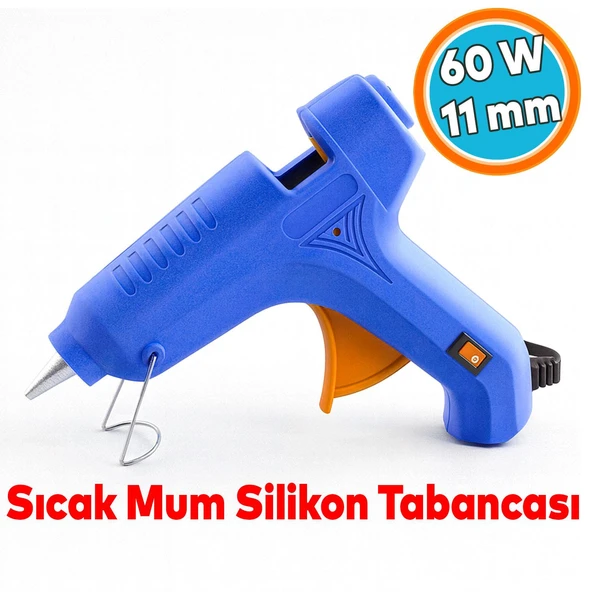 Sıcak İnce Mum Silikon Tabancası 11 mm 60W 190°C Hızlı Isınan Güçlü Yapıştırıcı Tabanca Ergonomik ürün görseli 1