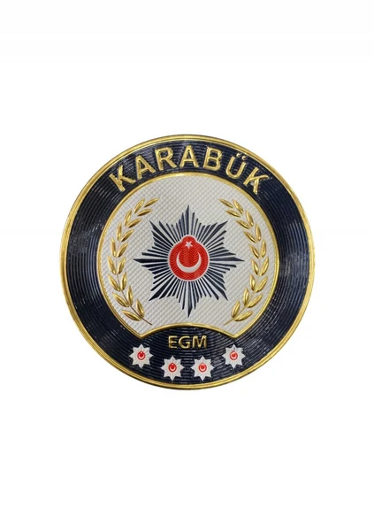 KARABÜK Polis Kol Arması 3D Plastik TPU, Yeni Tip, Cırtlı, Standart Ölçü, 1.sınıf Kalite ürün görseli 1