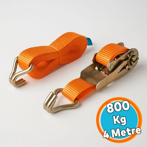 Spanzet Yük Gerdirme Eşya Sabitleme Halatı Cırcırlı Gırgır 800 kg 4 Metre SG27-4 Ratchet Strap ürün görseli 1