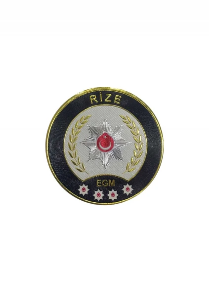 RİZE Polis Kol Arması 3D Plastik TPU, Yeni Tip, Cırtlı, Standart Ölçü, 1.sınıf Kalite ürün görseli 1