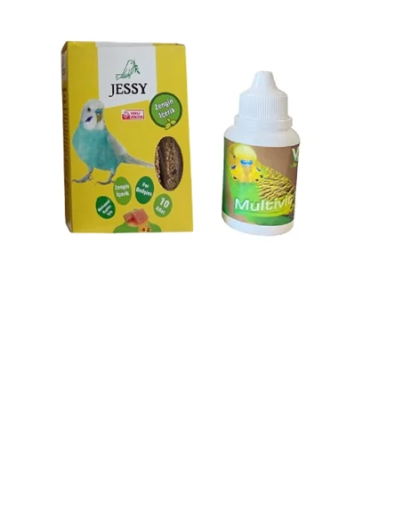 Kafes Kuşları İçin Multivitamin 50 cc Ve Jessy Ballı Kraker 10 lu ürün görseli 1