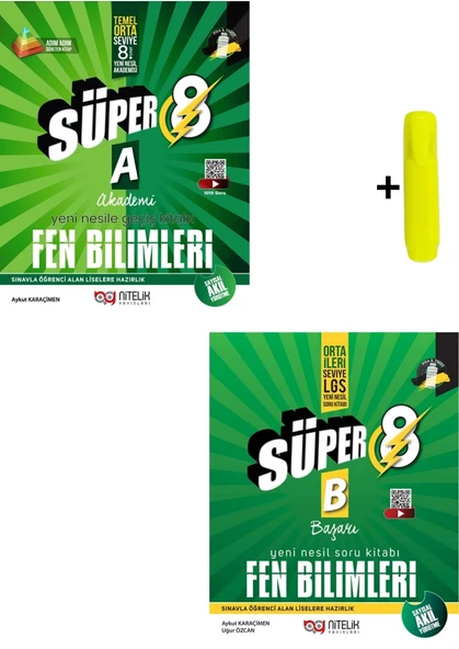 Nitelik Yayınları 8. Sınıf Fen Bilimleri (A) (B) Beceri Temelli Soru Kitabı Seti Yeni ürün görseli 1
