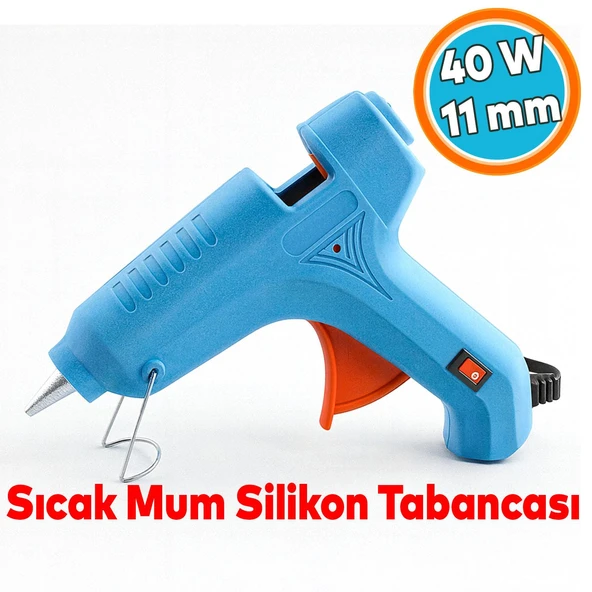 Sıcak İnce Mum Silikon Tabancası 11 mm 40W 190°C Hızlı Isınan Güçlü Yapıştırıcı Tabanca Ergonomik ürün görseli 1