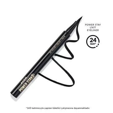 Avon Power Stay Likit Eyeliner 24 Saat Kalıcı Suya Dayanıklı SİYAH ürün görseli 1