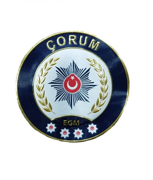 ÇORUM Polis Kol Arması 3D Plastik TPU, Yeni Tip, Cırtlı, Standart Ölçü, 1.sınıf Kalite ürün görseli 1