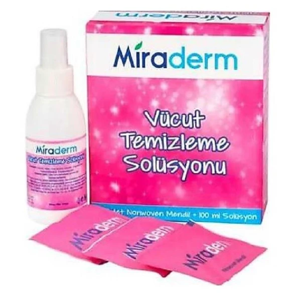 Miraderm Vücut Temizleme Losyonu 20 Yaprak + 100 ml Solüsyon ürün görseli 1